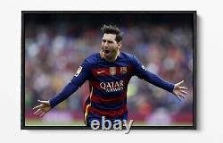 Lionel Messi 3 Grande Toile Art Float Effet/cadre/image/affiche Imprimé