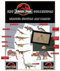 Lithographie Jurassic Park Collection Lithograph Prints (ensemble De 9 Estampes)