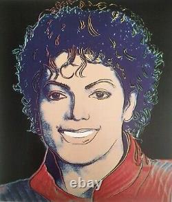 Lithographie de Michael Jackson par Andy Warhol. 2 Rois de la Pop! Œuvre d'art POP exclusive de Warhol