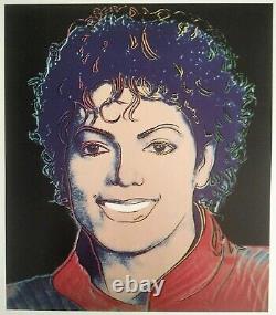 Lithographie de Michael Jackson par Andy Warhol. 2 Rois de la Pop! Œuvre d'art POP exclusive de Warhol