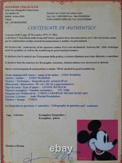 Lithographie signée en édition limitée d'Andy Warhol des années 1980 - Mickey Mouse