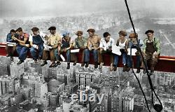 Lunch Atop A Skyscraper Canvas Wall Art New York Photo Imprimer Différentes Tailles