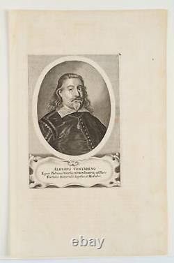 M. Merian (1593-1650), portrait d'Alvise Contarini, gravure sur cuivre baroque