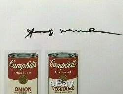 Main Andy Warhol Signé Le Certificat D'impression D'origine Coa 3450 $ L'an 1986