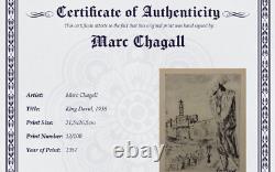 Marc Chagall, Lithographie originale signée à la main avec certificat d'authenticité et évaluation de 3 500 $.