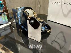 Marc Jacobs Snapshot Blue Sea Multi Small Camera Bag Logo Strap Crossbody