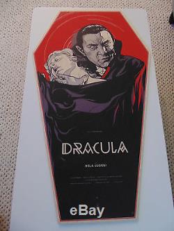 Martin Ansin Dracula Lugosi Mondo Reproduction D'affiches En Bois Coffin Variant Batman