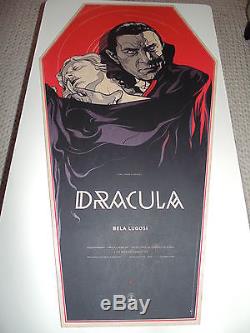 Martin Ansin Dracula Lugosi Mondo Reproduction D'affiches En Bois Coffin Variant Batman