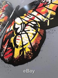 Martin Whatson A Signé L'insecte De Papillon De Revive D'affiche D'art De Rue Affiche Dface Kaws