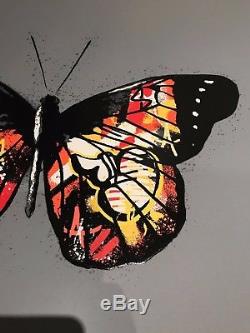 Martin Whatson Butterfly Impression Signée Orange