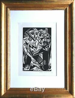 Max Pechstein 1881-1955 Weib Manne Begehrt 1919 Signiert Holzschnitt Ausstellung