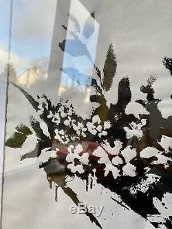Mint Condition Framed Banksy Brut Impression Fleurs Produit Intérieur. Pas Rat