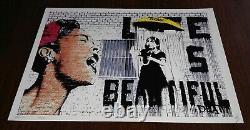 Mort à New York City Ltd. Art Print signé 45x32cm Mr Brainwash Billie Holiday Bansky Nola