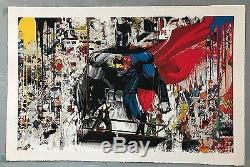 Mr Brainwash Batman Vs. Superman Affiche Imprimée Signée Numérotée Et Numérotée