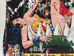 Mr. Brainwash Wonder Woman Reproduction Signée # De 100 Graffiti Mbw Art DC Comics