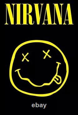 Nirvana. Affiche musicale A4+. Affiche/canvas encadrée. Fabriquée en Angleterre. 5