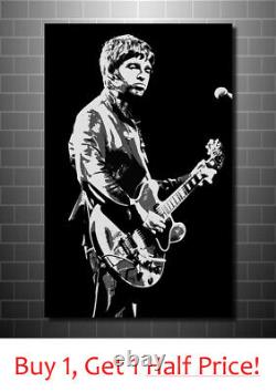 Noel Gallagher Oasis Pop Art Toile Wall Art Imprimé Encadré Noir Et Blanc