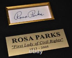 Norman Rockwell Canvas Print Autograph, Signé Rosa Parks, Cadre, Dvd, Coa, Uacc