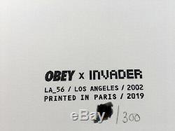 Obey X Invader Print, Numéroté / 300 & Estampillé