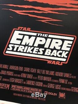 Olly Moss Star Wars L'empire Contre-attaque Mondo Imprimer Affiche D'art De Film Esb Ltd