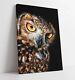 Owl 2 Grande Toile Wall Art Float Effet/cadre/image/affiche Imprimé- Jaune