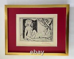 Pablo Picasso 1947 Signé Imprimer Matted A Être Encadré 11 X 14in. + Liste 695 $ #2
