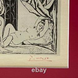 Pablo Picasso 1947 Signé Imprimer Matted A Être Encadré 11 X 14in. + Liste 695 $ #2