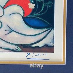 Pablo Picasso 1948 Belle Impression Signée Montée Sous Passe-partout 11 X 14 + Liste