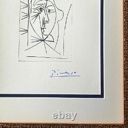 Pablo Picasso + 1964 Signé Superbe Impression Montée Sous Passe-partout 11 X 14 + Liste 695 $=