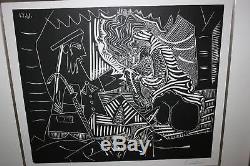 Pablo Picasso Dejeuner Sur L'herbe Linogravure Linoleum Cut