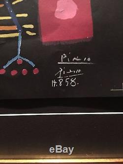 Pablo Picasso La Femme Aux (jacqueline) Lithographie Signée Mourlot