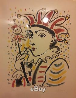 Pablo Picasso Lithographie Signée À La Main Carnaval De Carnaval Le Roi Carnival Mourlot