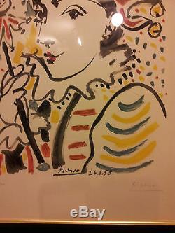 Pablo Picasso Main Lithographie Signée Carnaval Carnaval Le Roi Carnaval Mourlot
