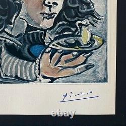 Pablo Picasso+ Original 1969 + Signé + Plaque De Couleur Tachée À La Main Maids Of Honor^