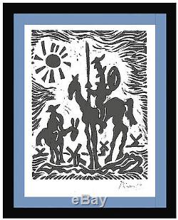 Pablo Picasso Original Ltd Ed Imprimer Don Quichotte Main Signé Aveccoa (sans Cadre)