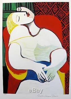 Pablo Picasso Rêve Limited Edition Signée Par La Succession Art Giclee 26 X 20