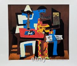 Pablo Picasso TROIS MUSICIENS Édition Limitée Signée Art Giclée 26 x 20