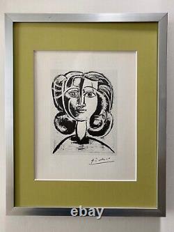 Pablo Picasso Vintage 1947 Signé Imprimer Matted To 11x14