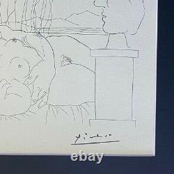 Pablo Picasso Vintage 1956 Lithographie Signée Matted To 11x14 Ltd. Edition^