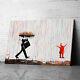 Parapluie Couleur Pluie Banksy Toile Affiches Murales D'art Encadrées Grand Graffiti