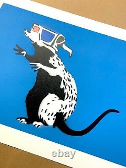 Pas Banksy Glasses 3d Rat Blue Imprimer Art Original Pow Mrs Love Paint Sortie Coa