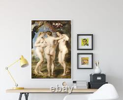 Peter Paul Rubens Les Trois Grâces (1635) Affiche photo de peinture impression artistique