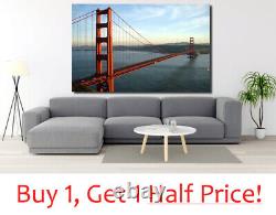 Photo sur toile de la ville de San Francisco avec le pont du Golden Gate