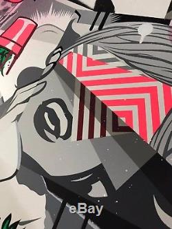 Pose Jordan Nickel Signé À La Main Fini Impression Soigné Art Kaws Banksy Dface Invader