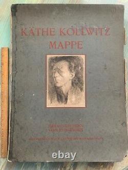 Powerful Kathe Kollwitz Die Geschwister Etching Début 1900 Allemagne Imprimer Art