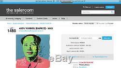 Rare Andy Warhol (après) Dimanche B Matin Président Mao Silk Screen Print