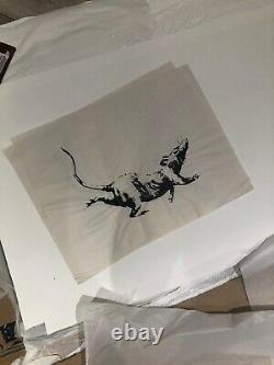 Rare Banksy Rat Véritable Original Print Intérieur Brut Pib Produit Boutique Croydon