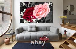 Red Rose Canvas Wall Art Imprimer Prêt À Accrocher Pink Floral Canvas Picture