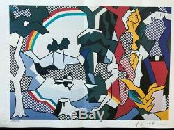 Roy Lichtenstein 1981 Main Estampe Originale Signée Avec Certificat. La Revente 3450 $