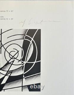 Roy Lichtenstein Print, The Atom, 1975 Original Signé À La Main & Coa